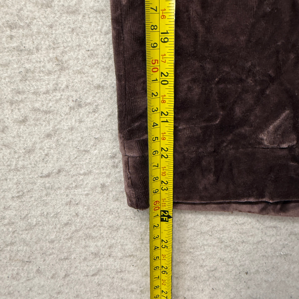 Juicy Couture Women Dark Brown Velour Flared Track Pants Back Flap Pocket Size P