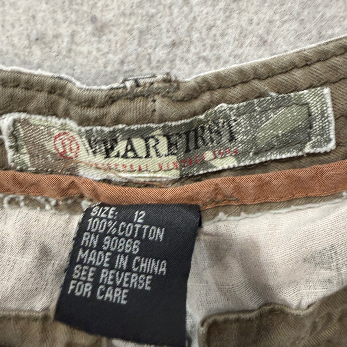 Wearfirst Camo Cargo Shorts Size 12 photo 3
