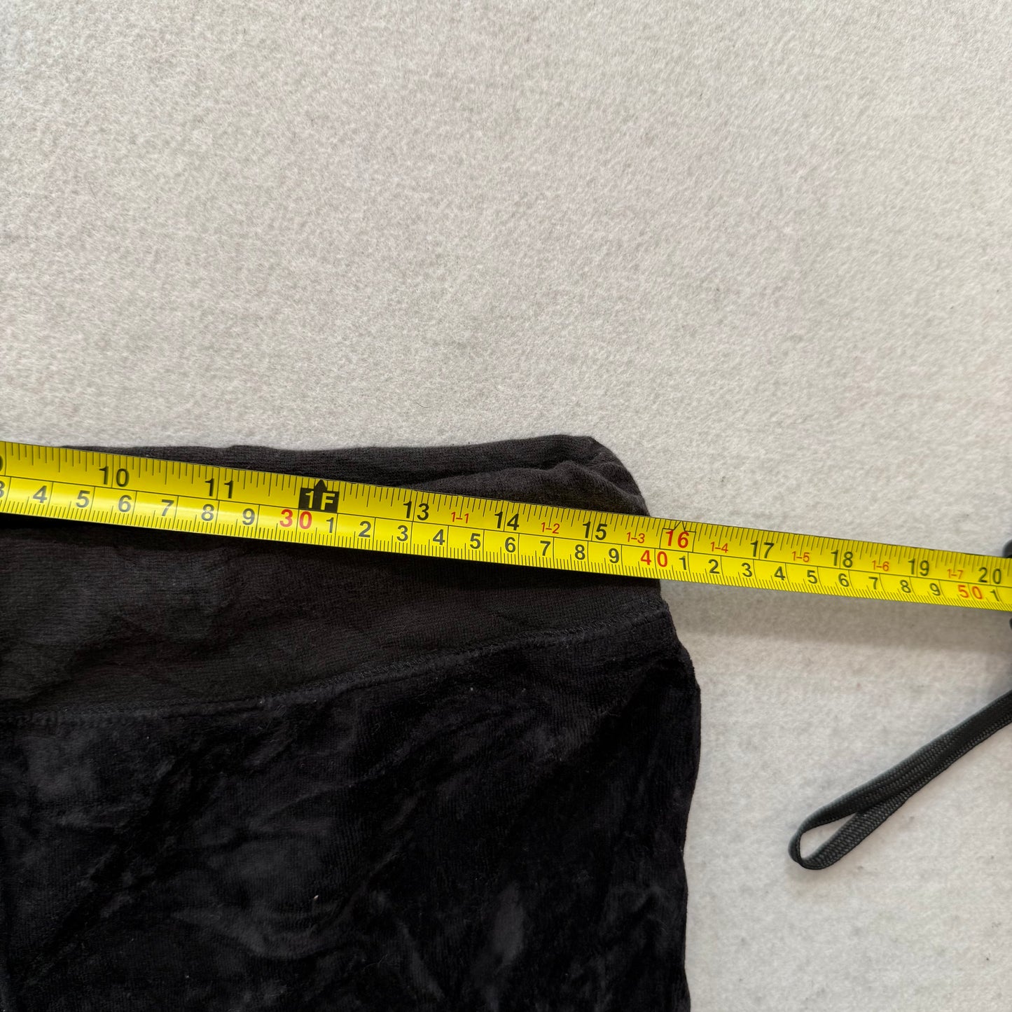 Vintage Juicy Couture Women's Black Velour Flared Track Pants Loungewear Size L