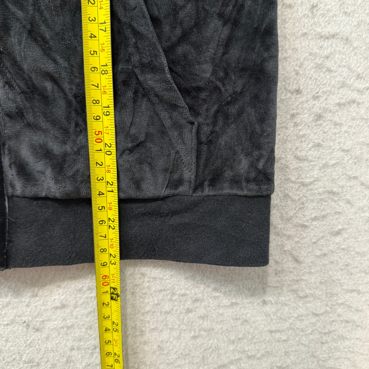 Juicy Couture Women's Black Zip-Up Hoodie Pockets Loungewear Classic Size P