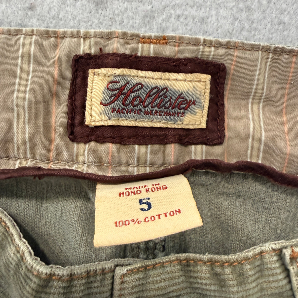 Hollister Olive Corduroy Flare Pants Size 5 photo 3