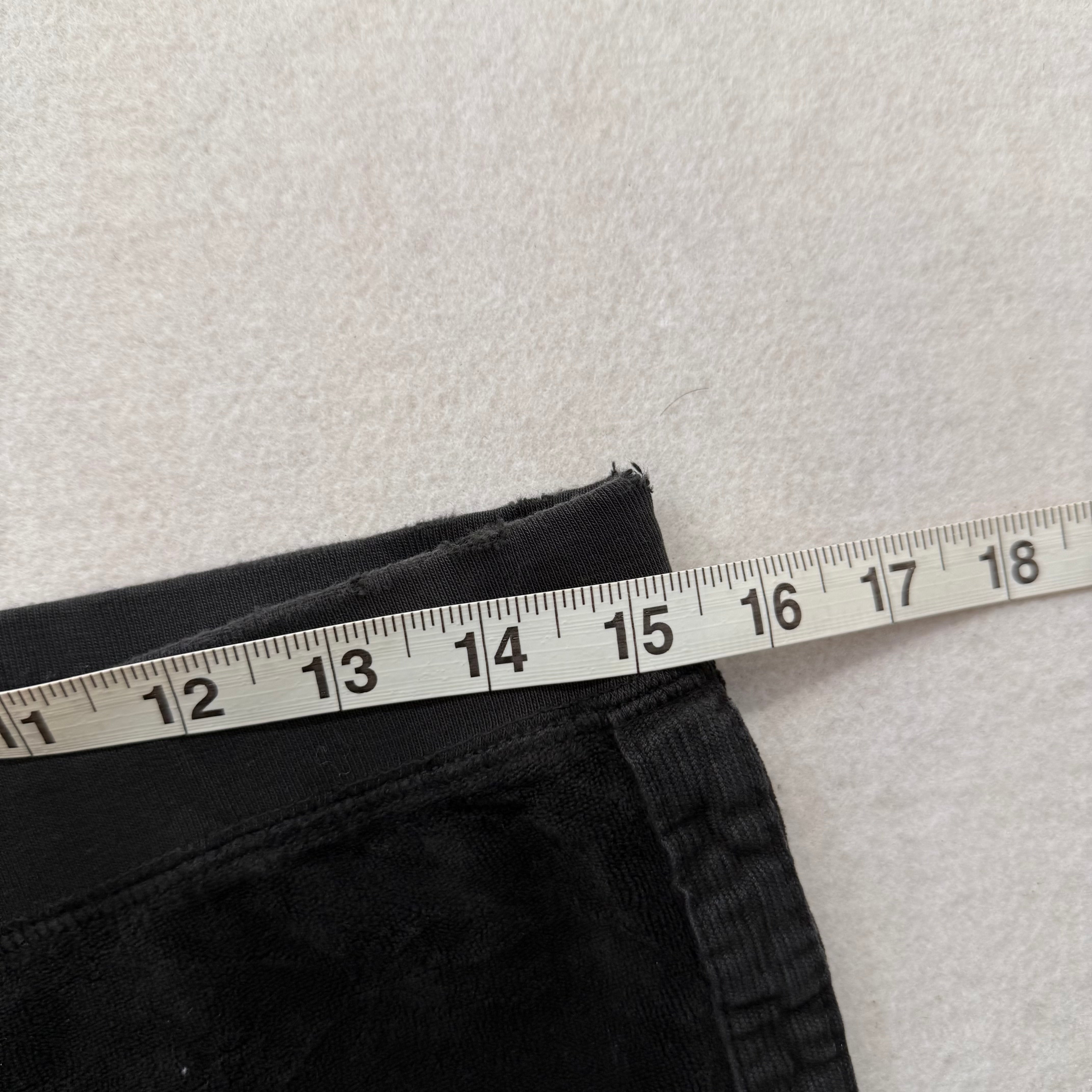 Vintage Juicy Couture 2003 Black Drawstring Zipper Flare Velour Track Pants Size S