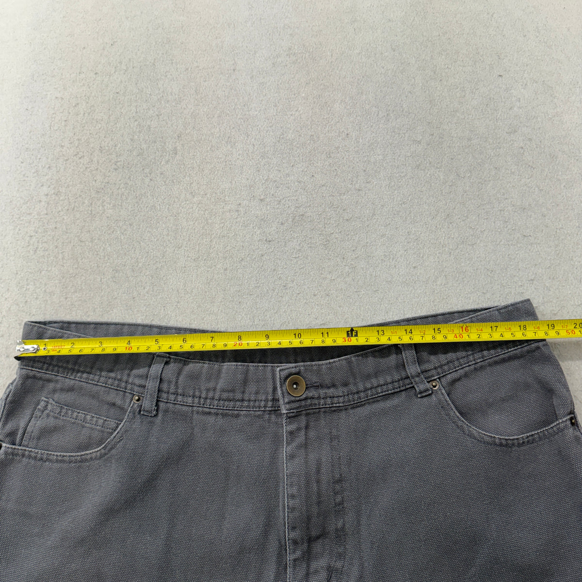 No Boundaries Gray Carpenter Canvas Pants Size 38x31 photo 4