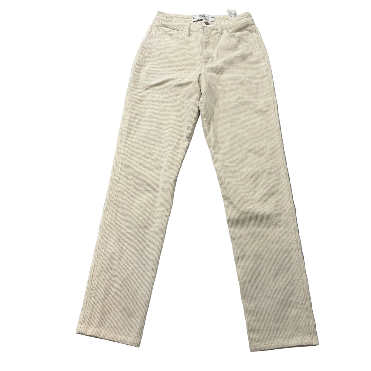 Hollister Ultra High Rise Mom Corduroy Pants Cream Size 1 photo 1