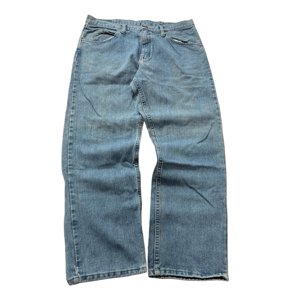 Wrangler Relaxed Fit Jeans Men's Light Wash Blue Denim Five Pocket Size 36 photo 1