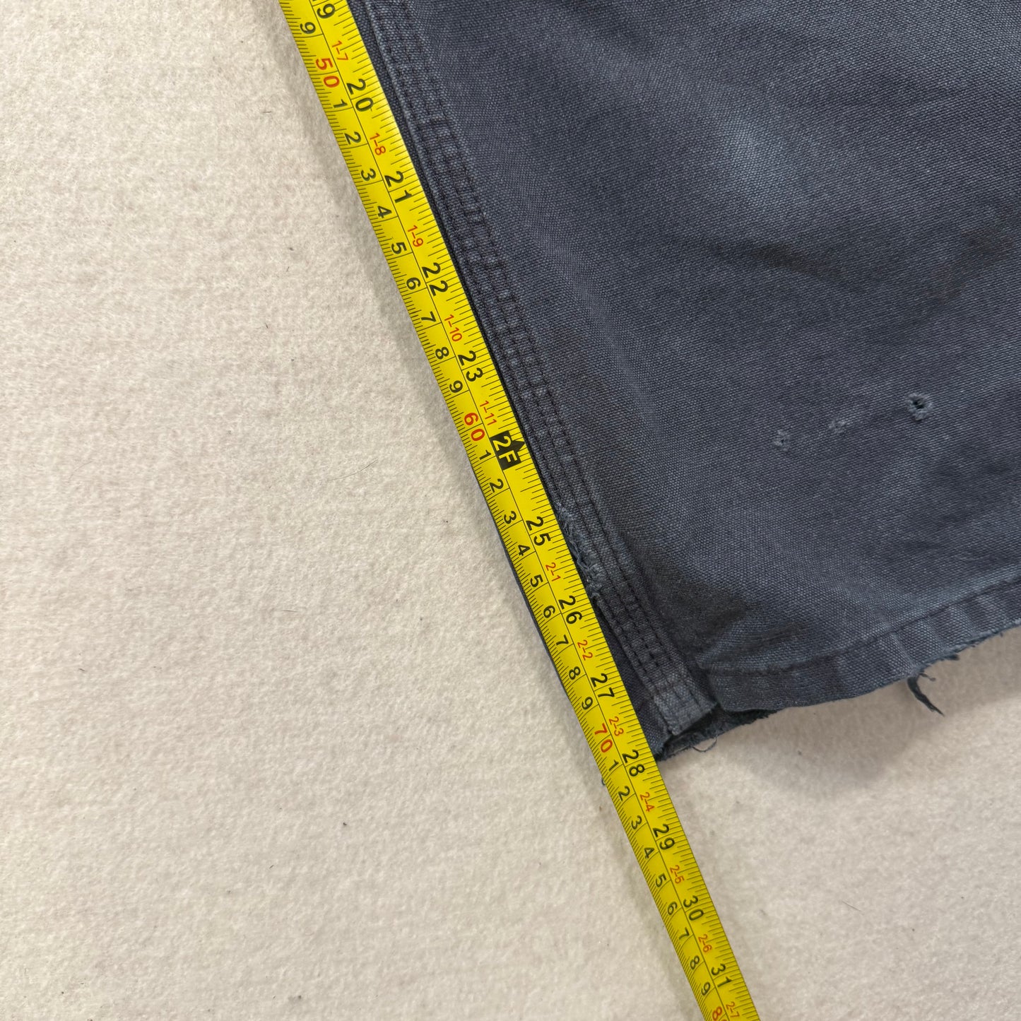 Carhartt Men's Black Washed Cargo Work Pants Dungaree Fit Mid-Rise Size 34 x 28