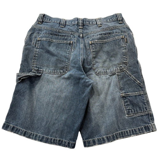 Urban Pipeline Men's Blue Denim Carpenter Shorts Utility Pockets Y2K Baggy - W32