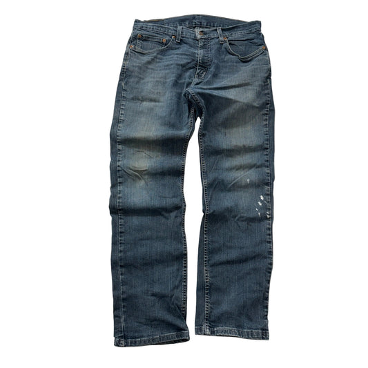 Levi's Men's Blue Denim Jeans Straight Fit Pockets Zip-Fly Classic Size W32xL32
