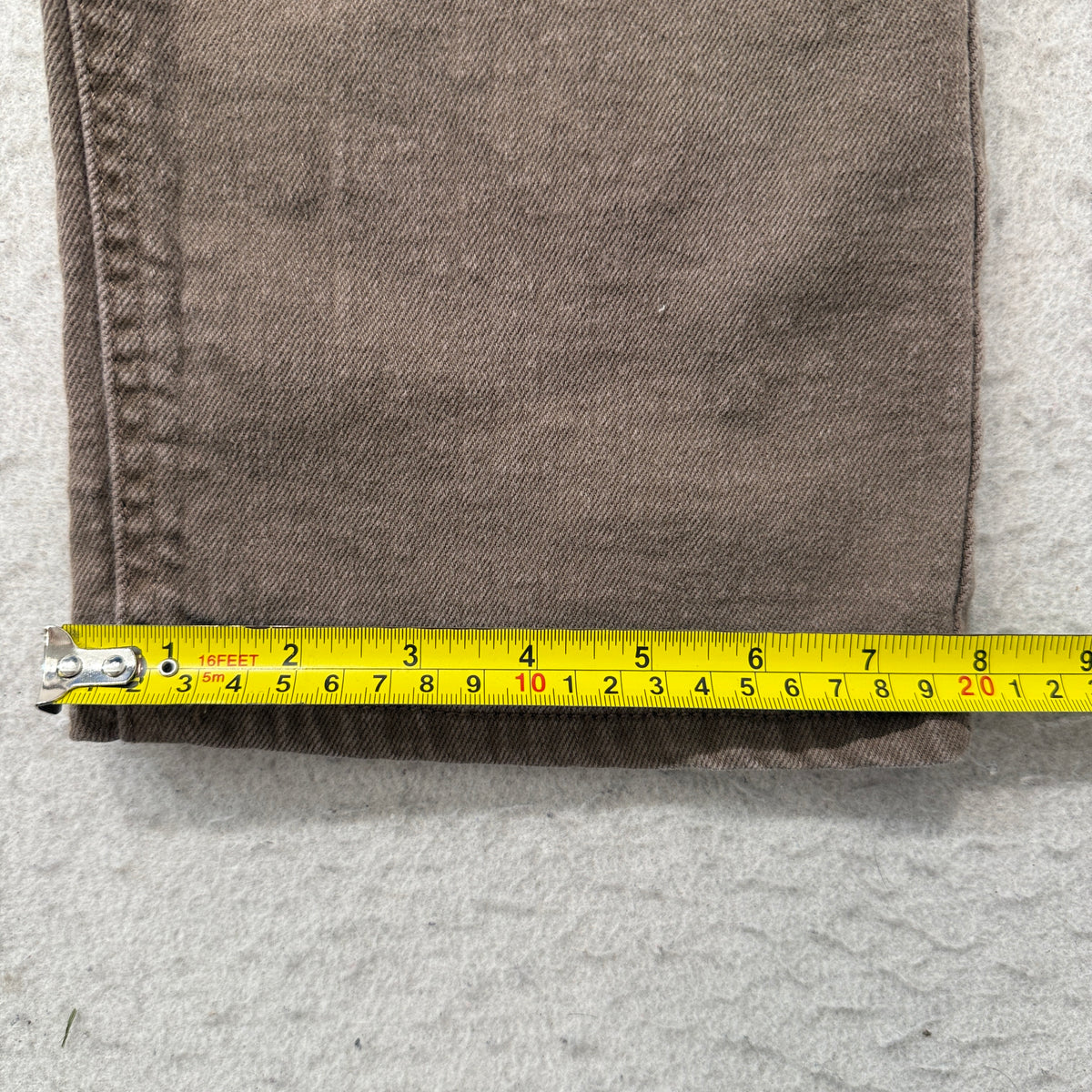 Wrangler Mens Brown Canvas Pants Athletic Fit Pockets Zip-Fly Classic Size 38x30
