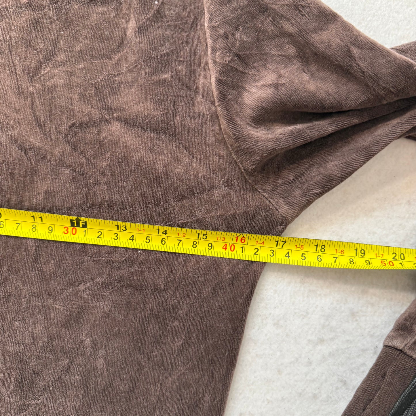 Juicy Couture Brown Velour Tracksuit Set Zip Up Hoodie & Flared Pant Y2K Size M