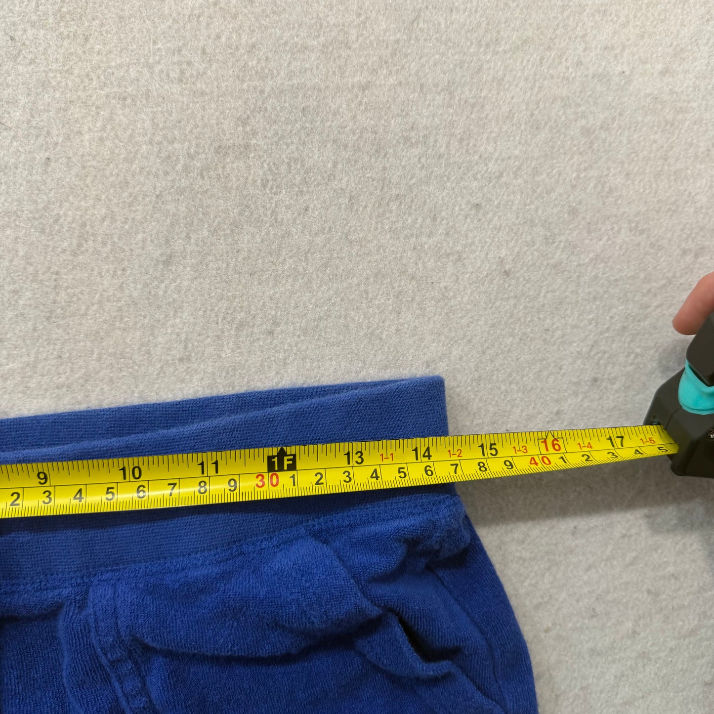 Juicy Couture Women's Blue Terrycloth Flared Track Pant Back Snap Pocket Size S