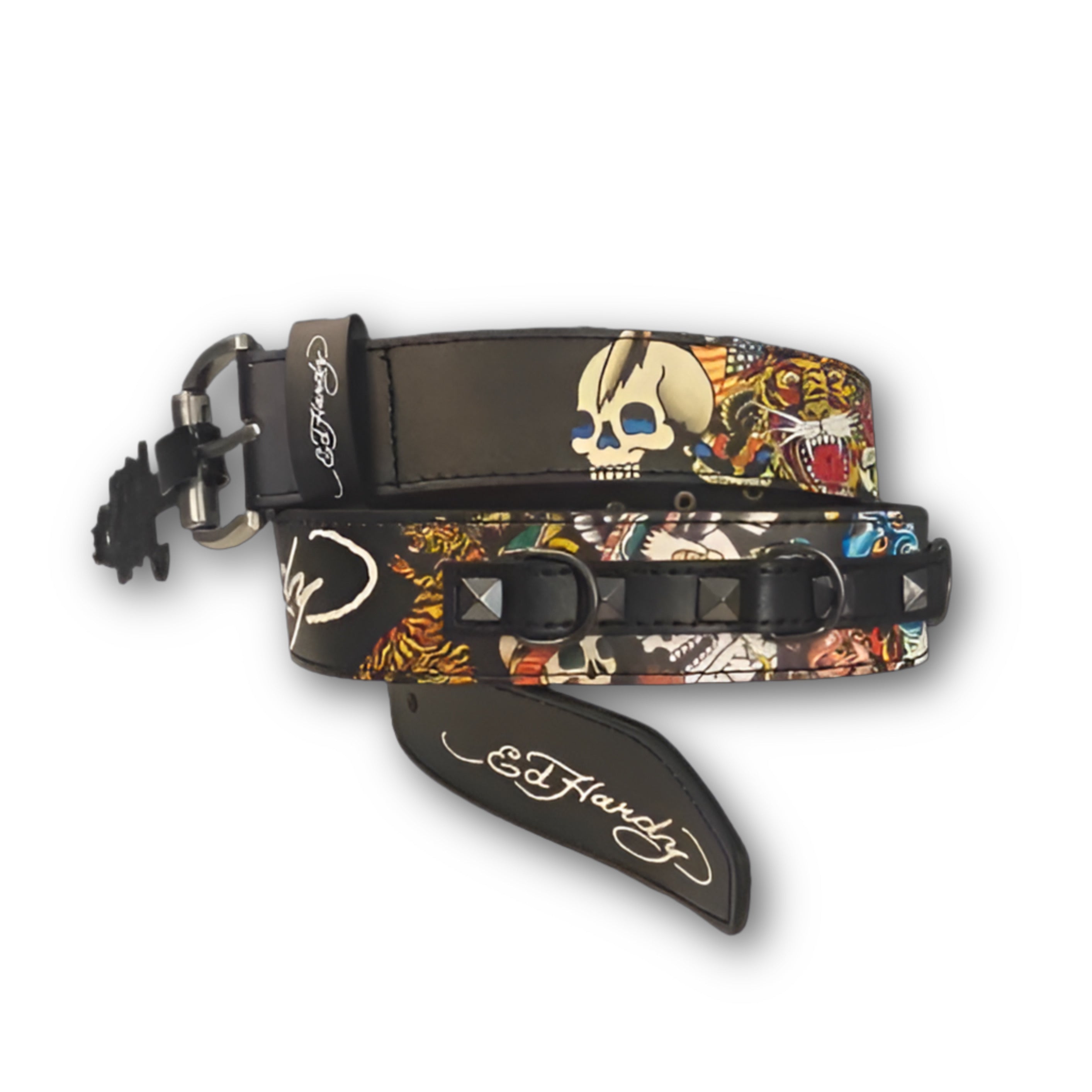 Ed Hardy Studded Skull Belt