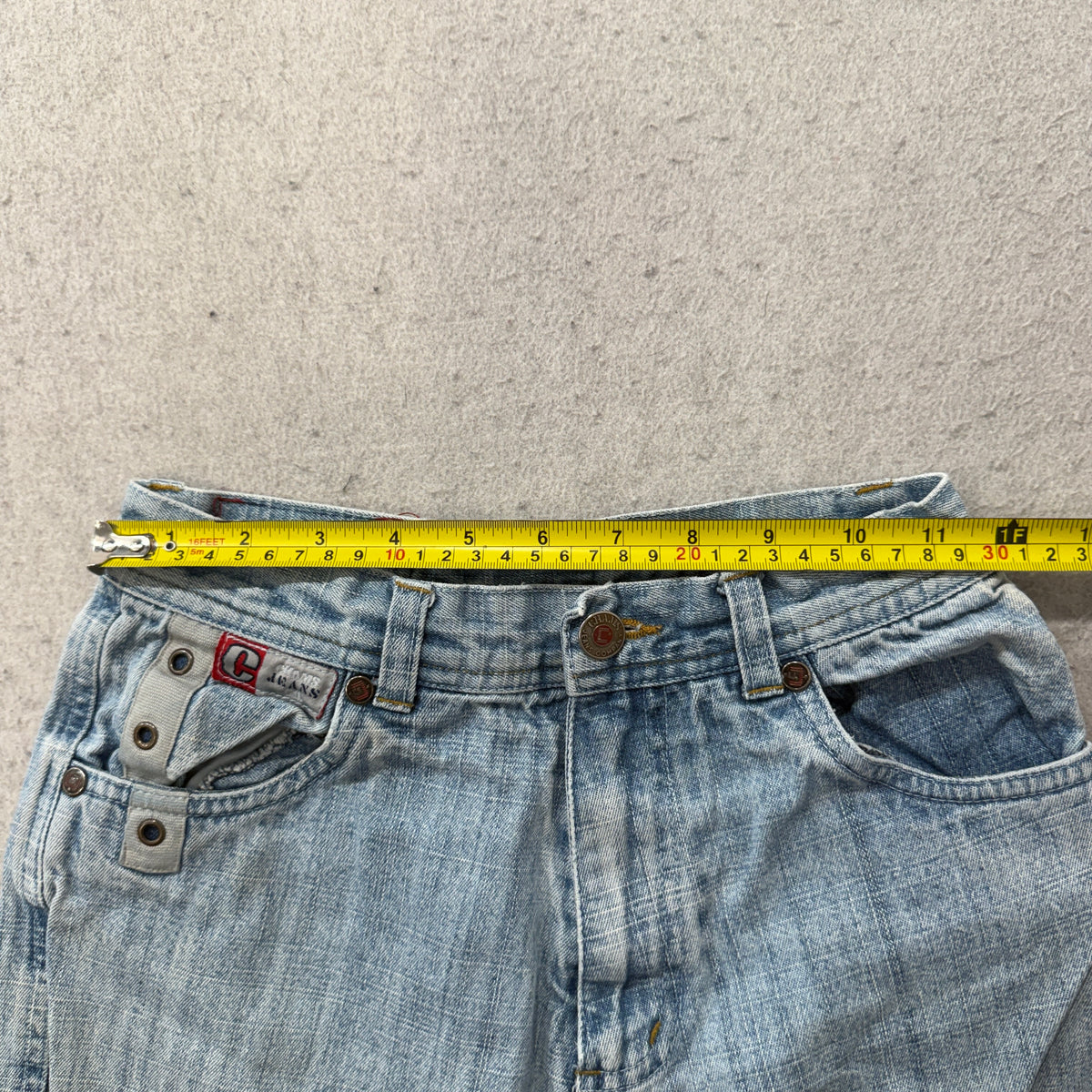 Chams Jeans Boys Light Wash Denim Cargo Shorts Size 10 photo 5