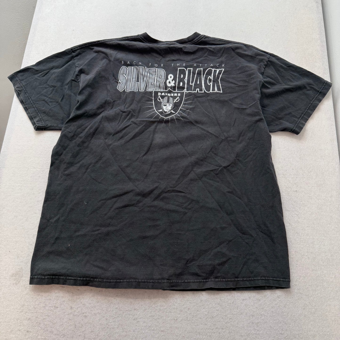 Unbranded Men's Charcoal Gray Cotton Bootleg T-Shirt Graphic Rivalry Tee Size XL