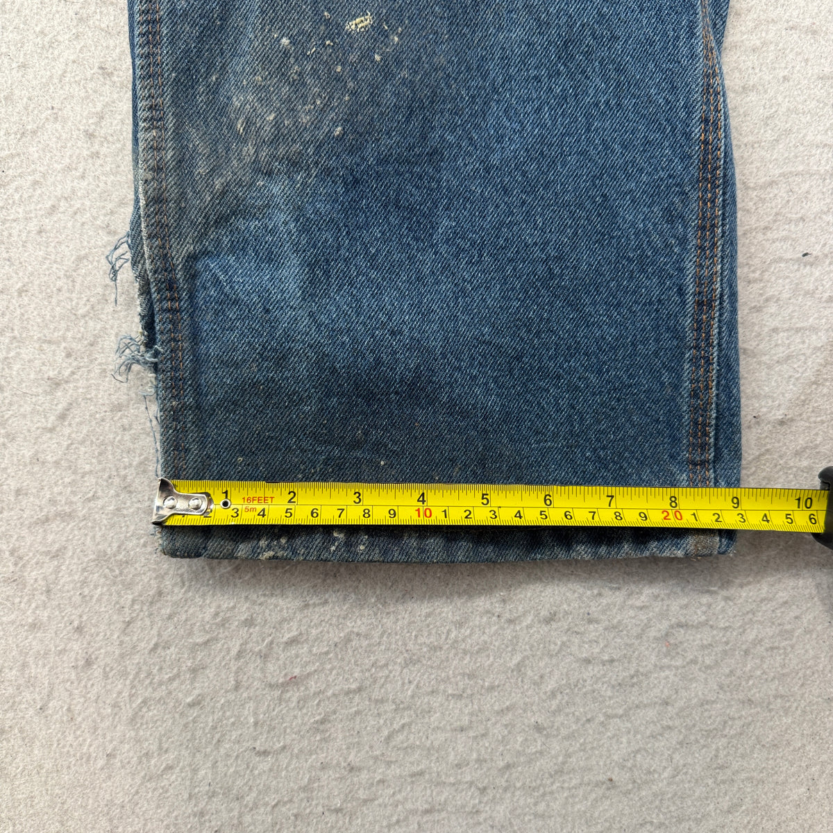Key Double Knee Carpenter Jeans Medium Wash Size 38x32 photo 6