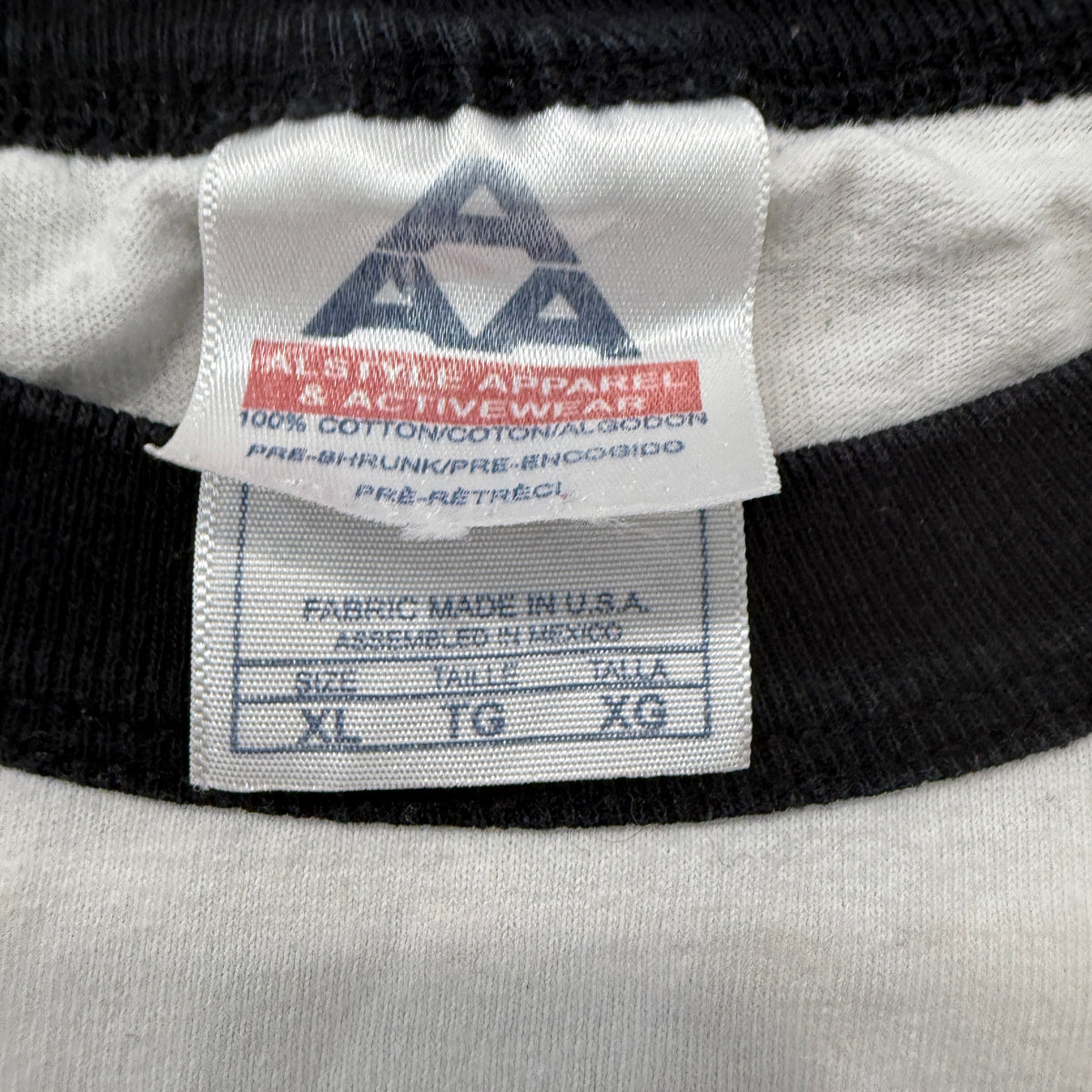 Nintendo NES ringer tee brand and size tag