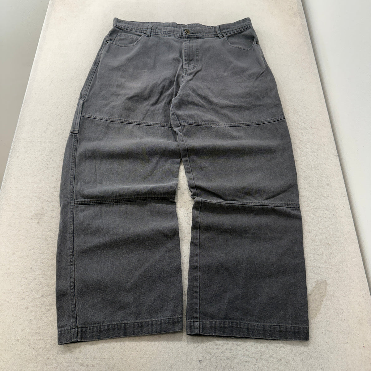 No Boundaries Gray Carpenter Canvas Pants Size 38x31 photo 1