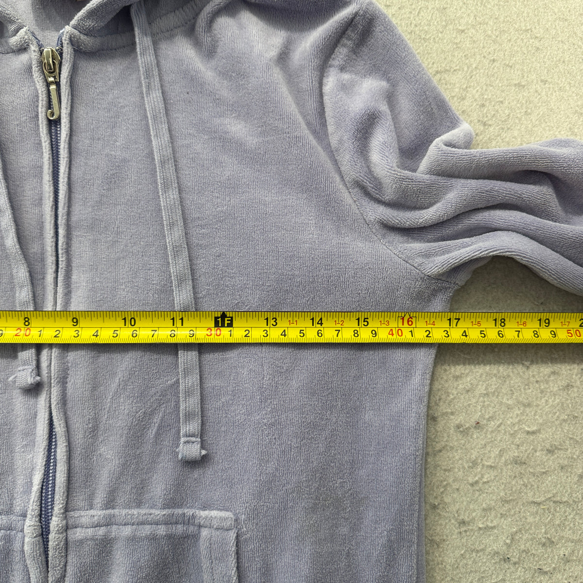 Vintage Juicy Couture Women's Lavender Zip-Up Hoodie Back Graphic Logo Size S