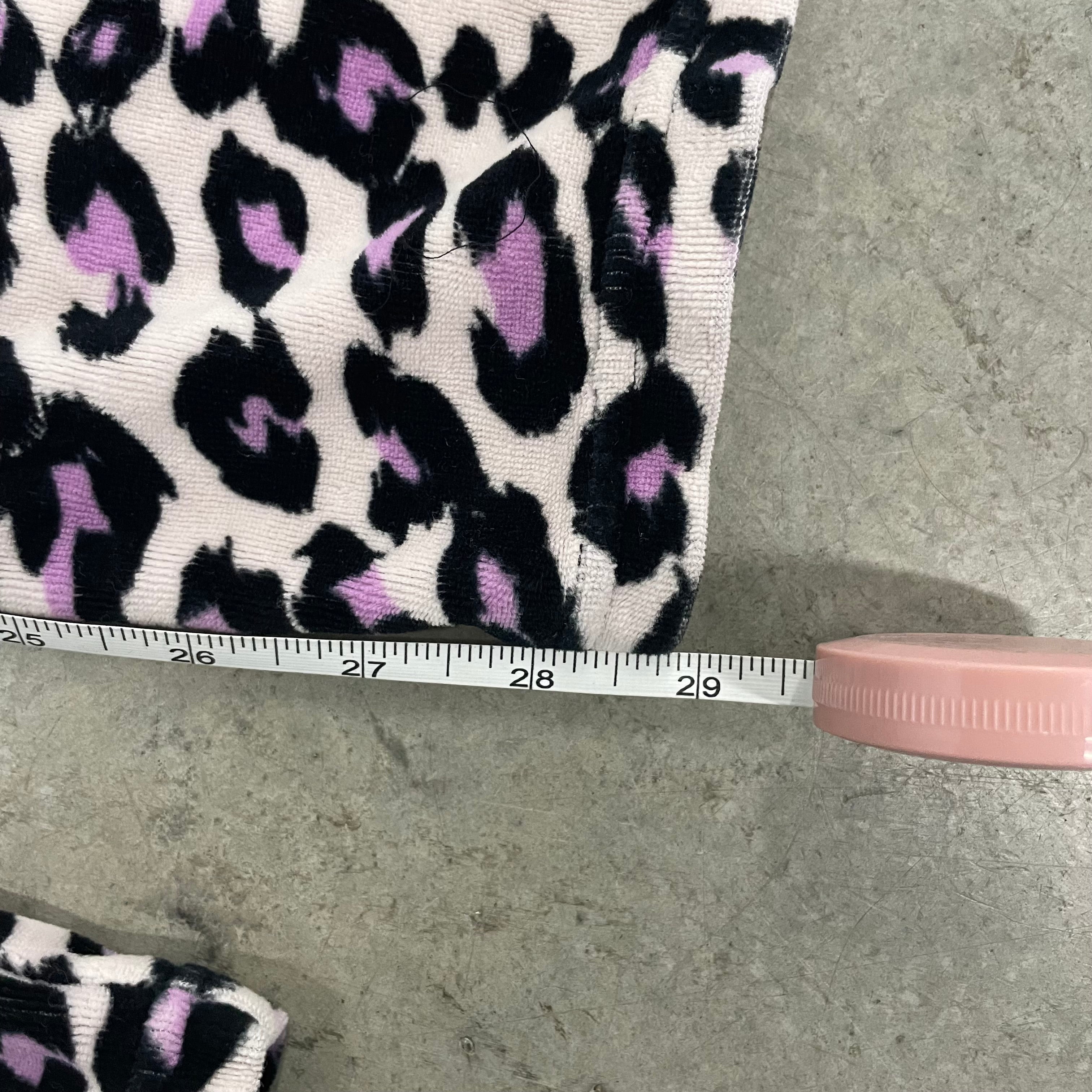 Vintage Juicy Couture Purple Leopard Print Velour Flared Pants Size M