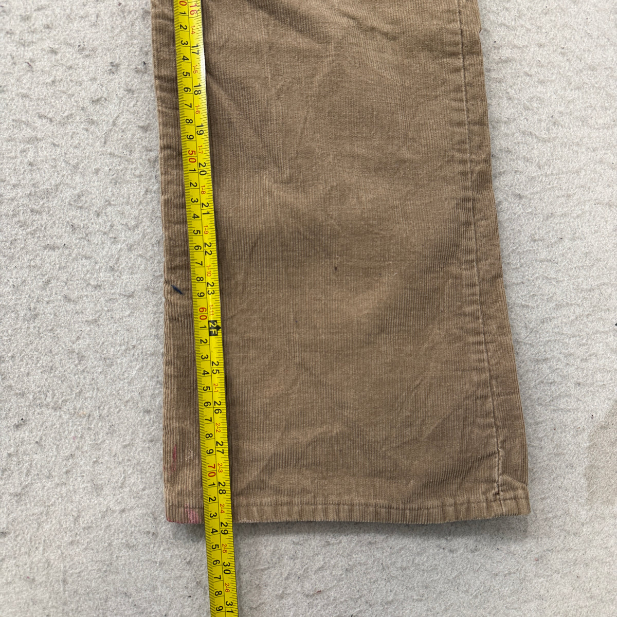 Plain Pockets Vintage Tan Corduroy Flare Pants Size 34 photo 4