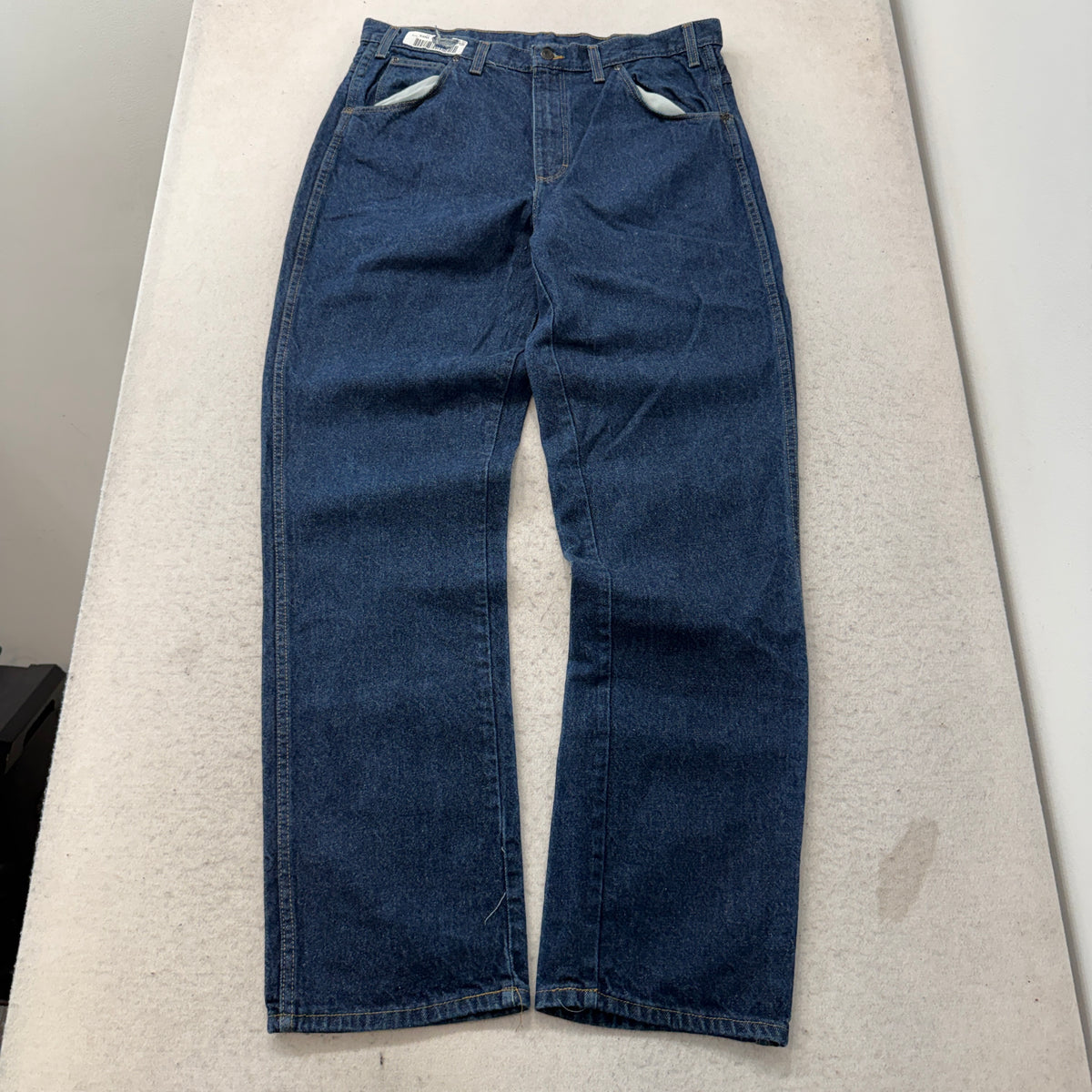 G&K Team Wear Dark Wash Work Jeans Size 38x34 photo 1