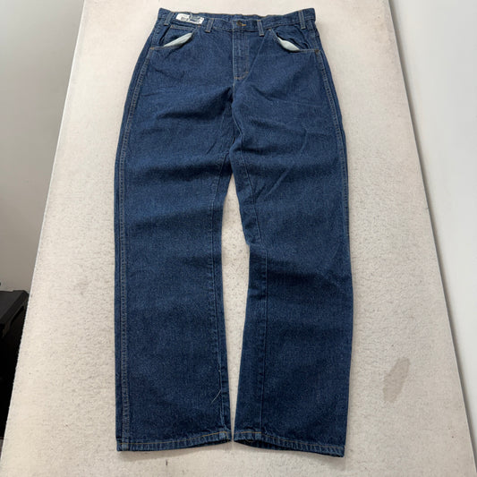 G&K Team Wear Dark Wash Work Jeans Size 38x34 photo 1