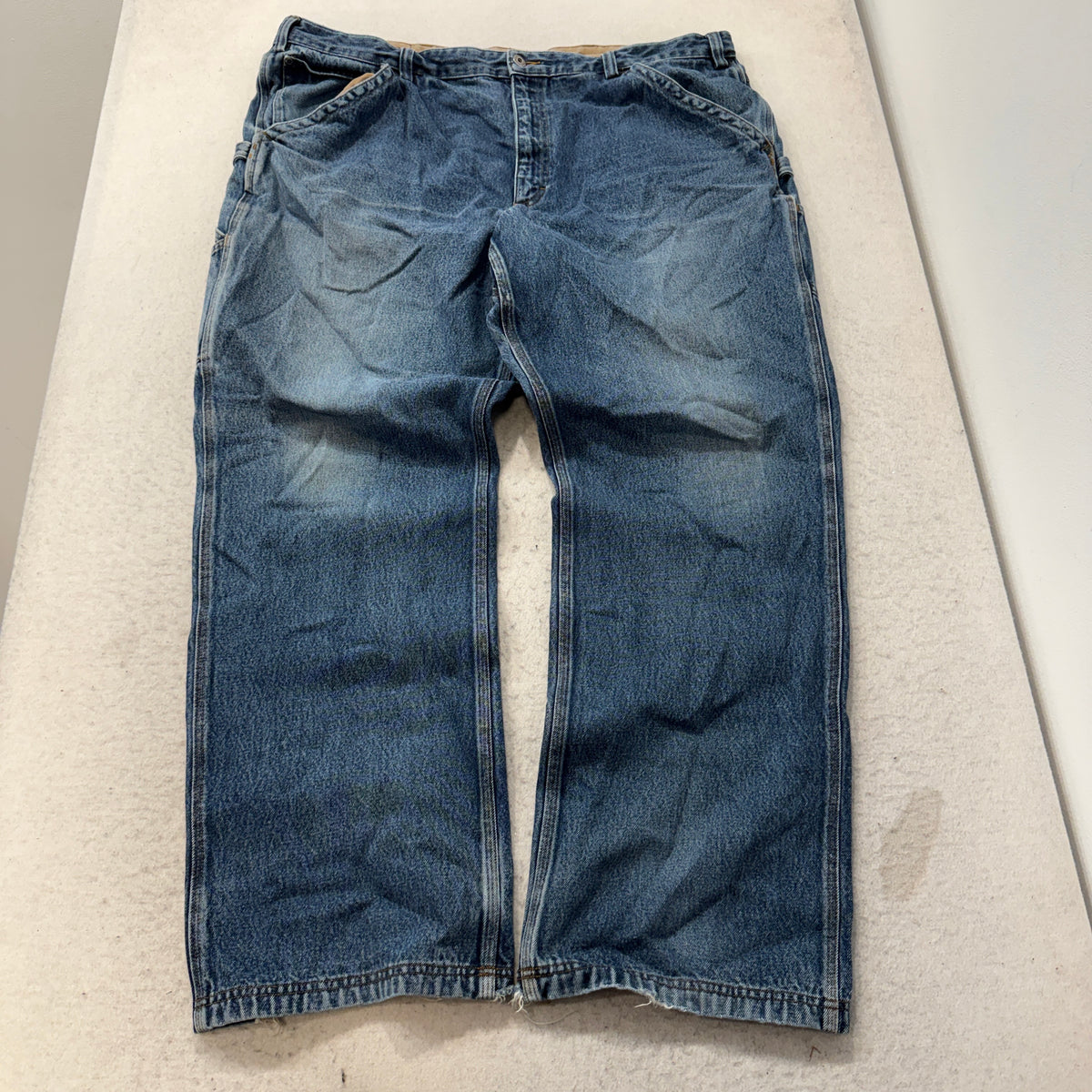 Duluth Trading Co. Carpenter Jeans Medium Wash Size 46x34 photo 1