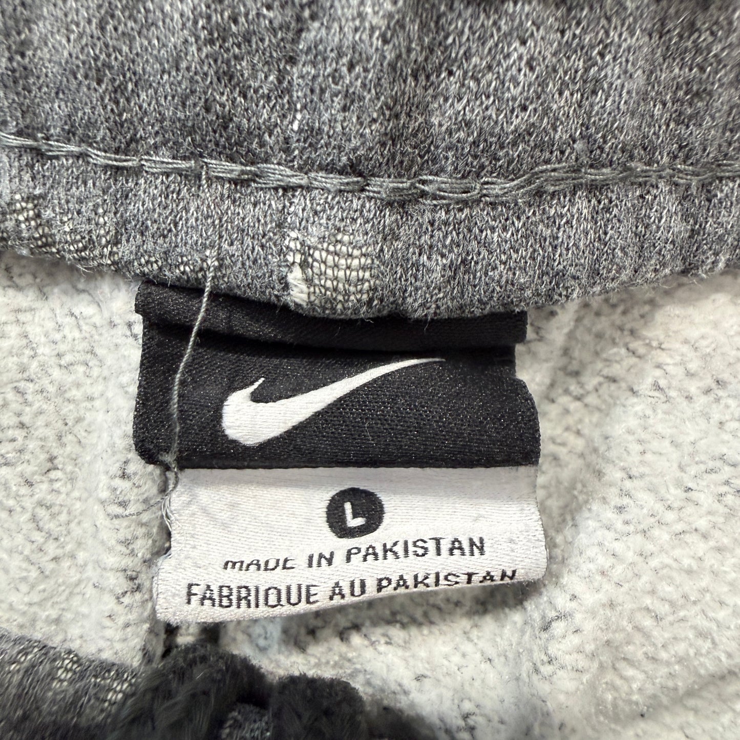 Nike Men's Charcoal Gray Fleece Sweatpants Elastic Waistband Pockets Size L
