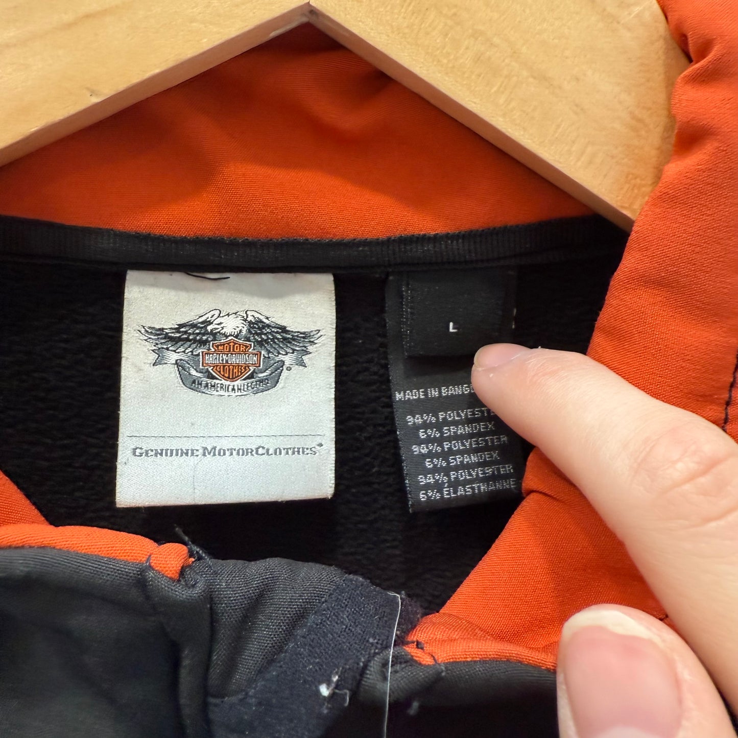 Harley-Davidson Women's Black Polyester Zip Up Riding Jacket Performance Size L