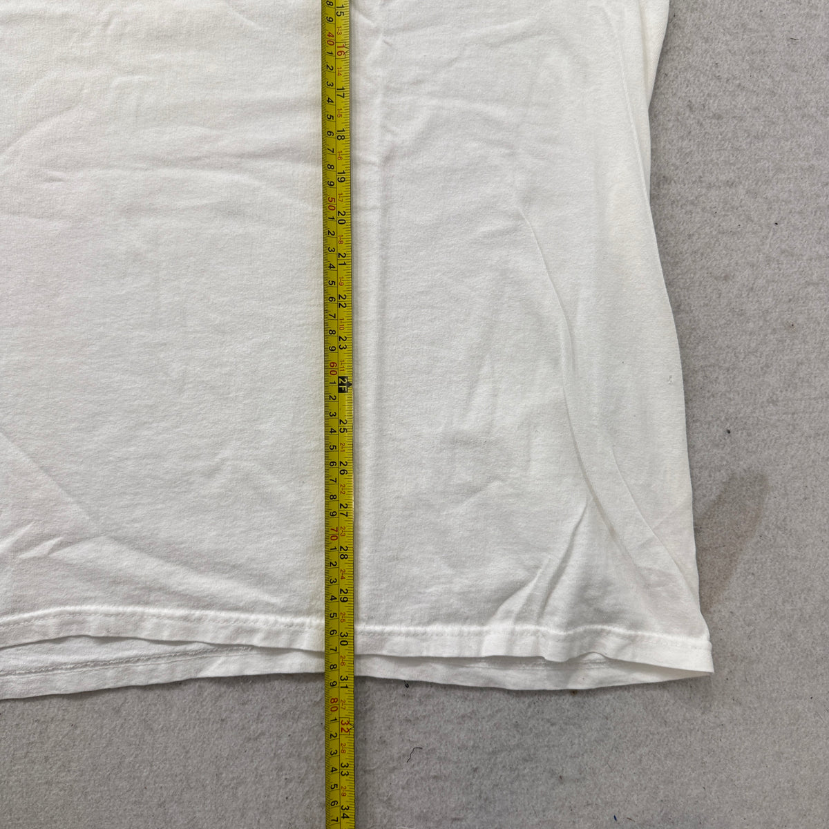 Pepsi white tee length measurement