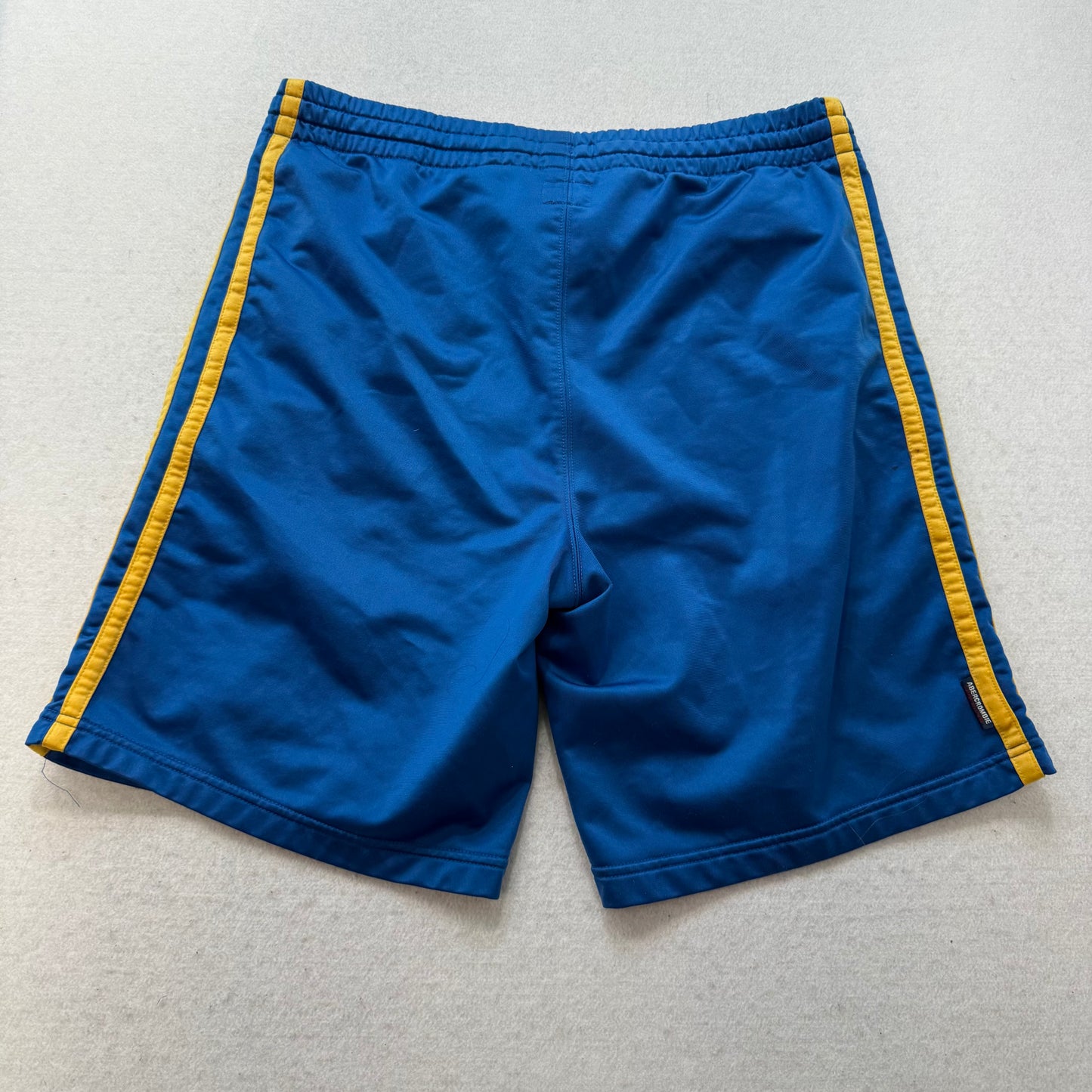 Abercrombie & Fitch Men's Royal Blue Athletic Shorts Zip Pockets Logo Size M