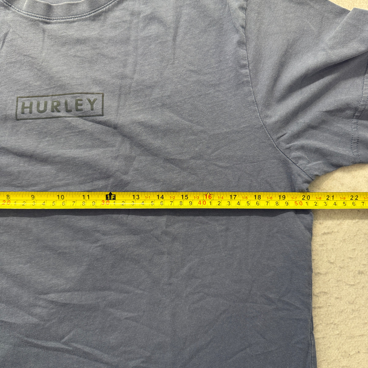 Hurley tee chest measurement