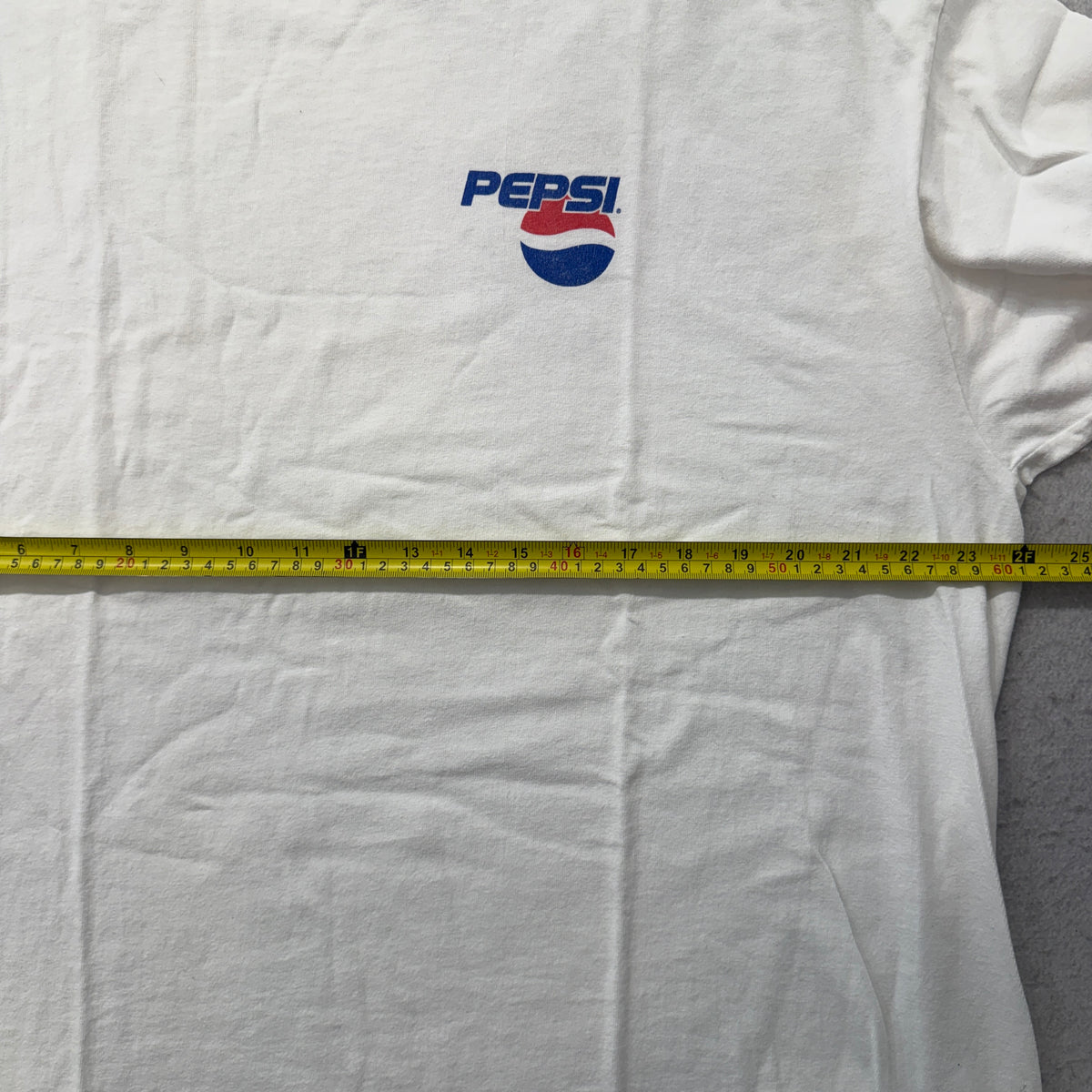 Pepsi white tee chest measurement