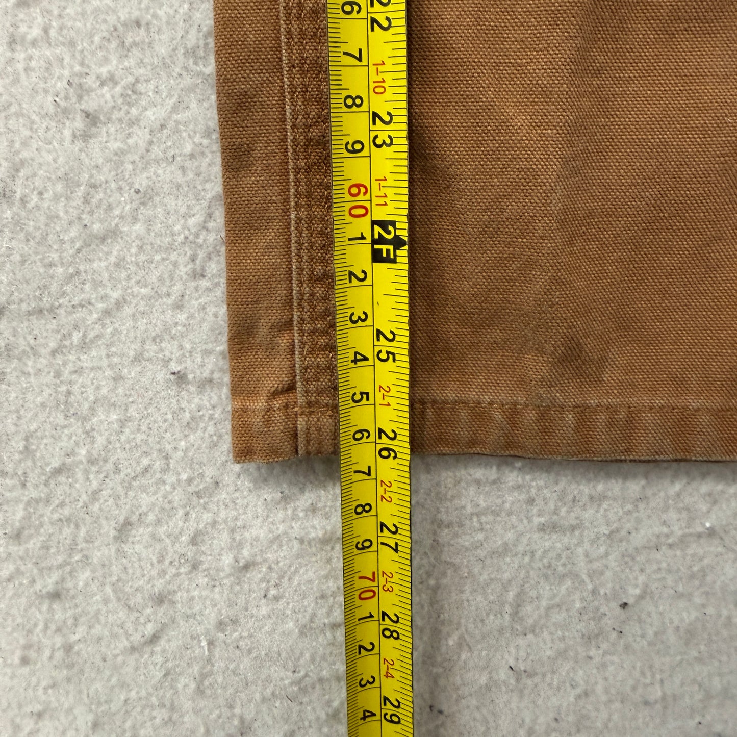 Carhartt Men's Brown Canvas Carpenter Pants Pockets Classic Logo Relaxed Size 14