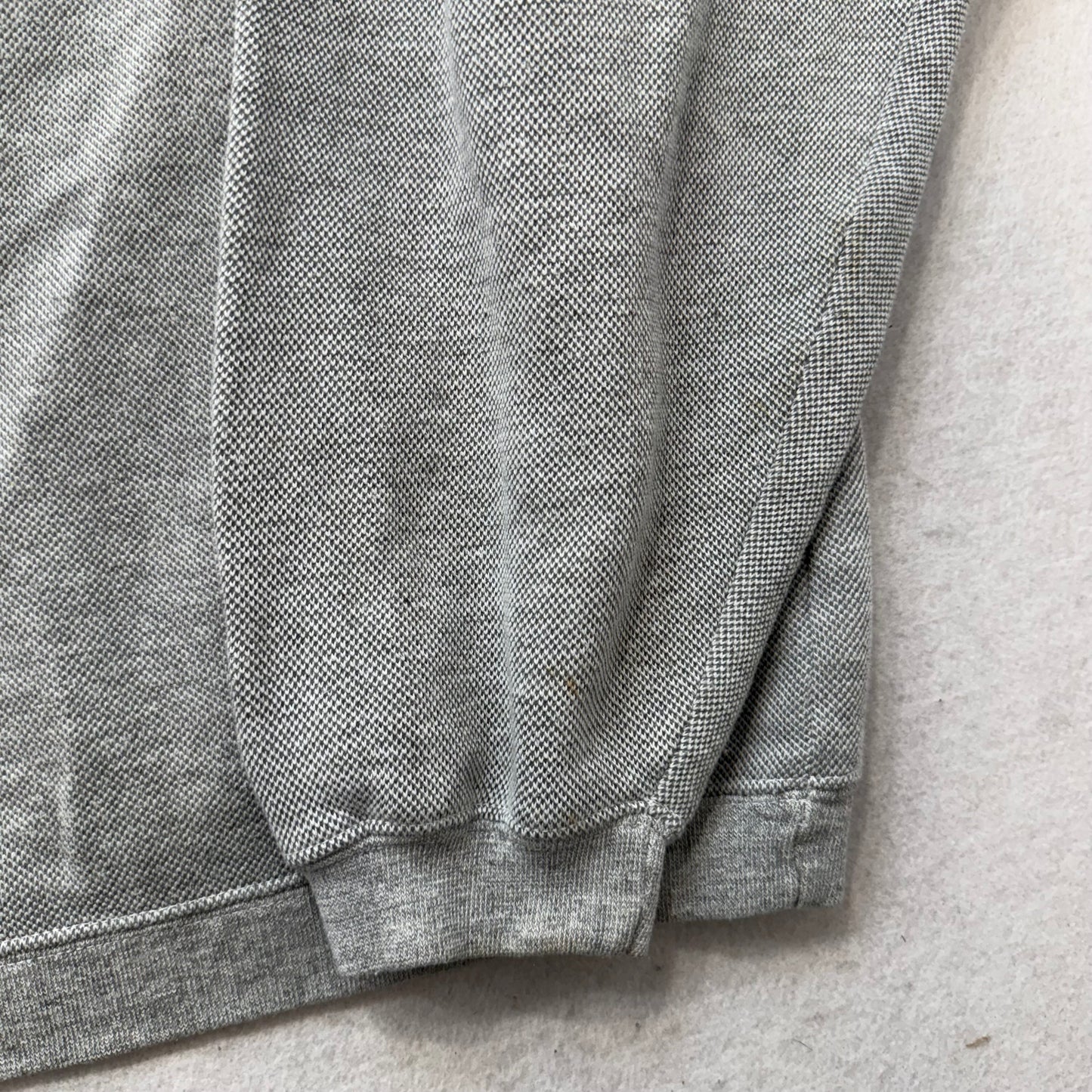 Starter Men's Heather Gray Polyester Blend Henley Sweatshirt Long Sleeves Size M