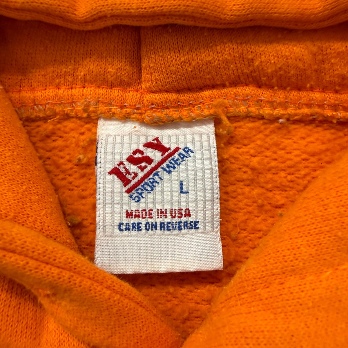 ESY Sportswear Vintage Tennessee Orange Pullover Hoodie USA Size L photo 3