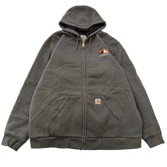 Carhartt Andersen Grey Thermal Lined Full Zip Hoodie Size XL photo 1