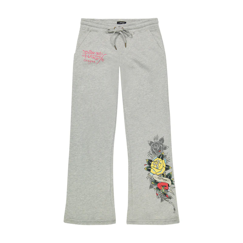 Ed Hardy “Rose Heart” Flare Pants