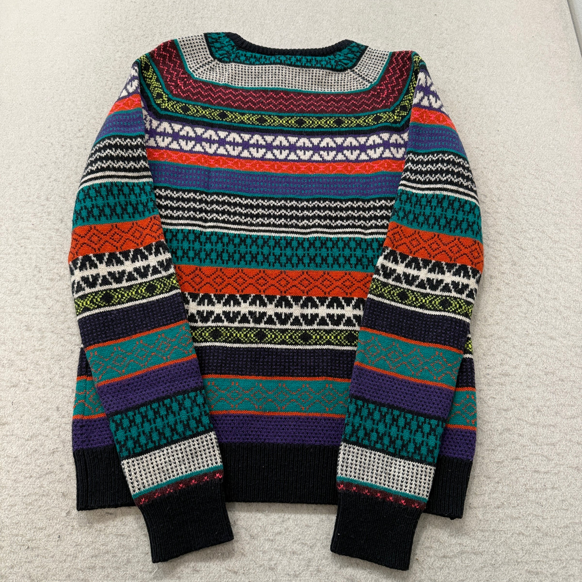 H&M Divided Fair Isle Multicolor Knit Sweater Size M photo 2