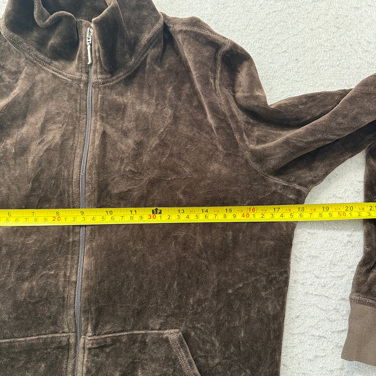 Vintage Juicy Couture Scottie Dogs Women's Dark Brown Zip-Up Track Jacket Size L