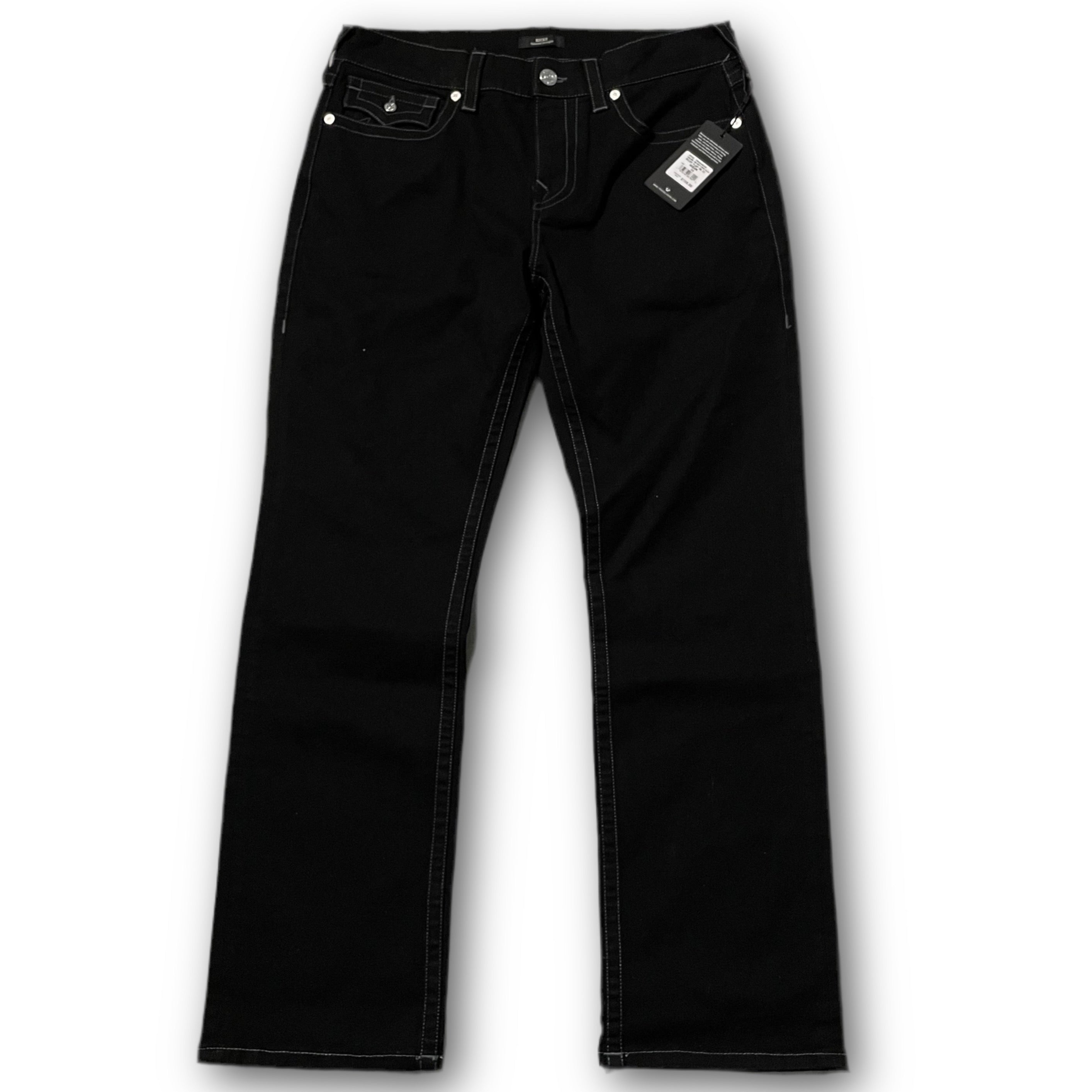 TRUE RELIGION RICKY STRAIGHT BLACK JEANS