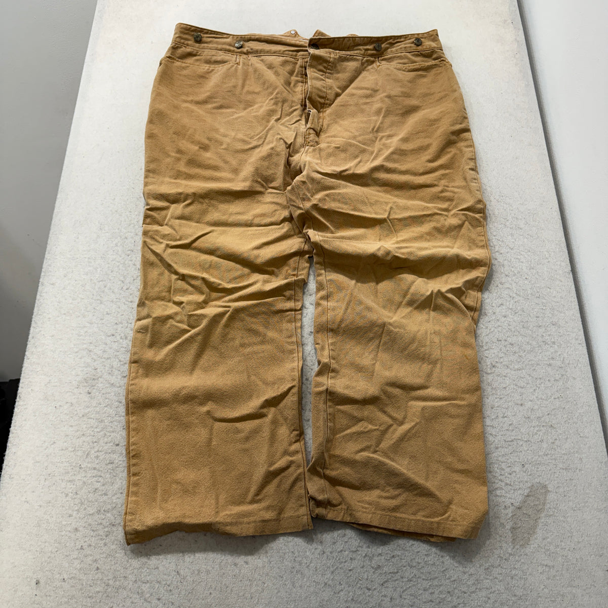 Classic Old West Styles Canvas Trousers Men's Tan Western Button Fly Size 46 photo 1