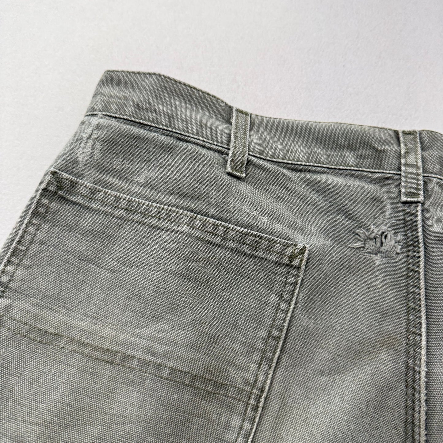 Carhartt Men's Moss Green Cotton Carpenter Pants Tool Pockets Workwear Waist 36