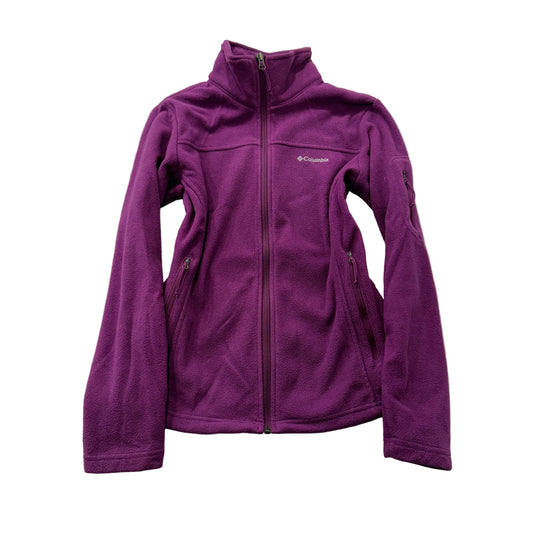 Columbia Sportswear Women Plum Fleece Zip-Up Jacket Pockets Logo Outdoor Size S