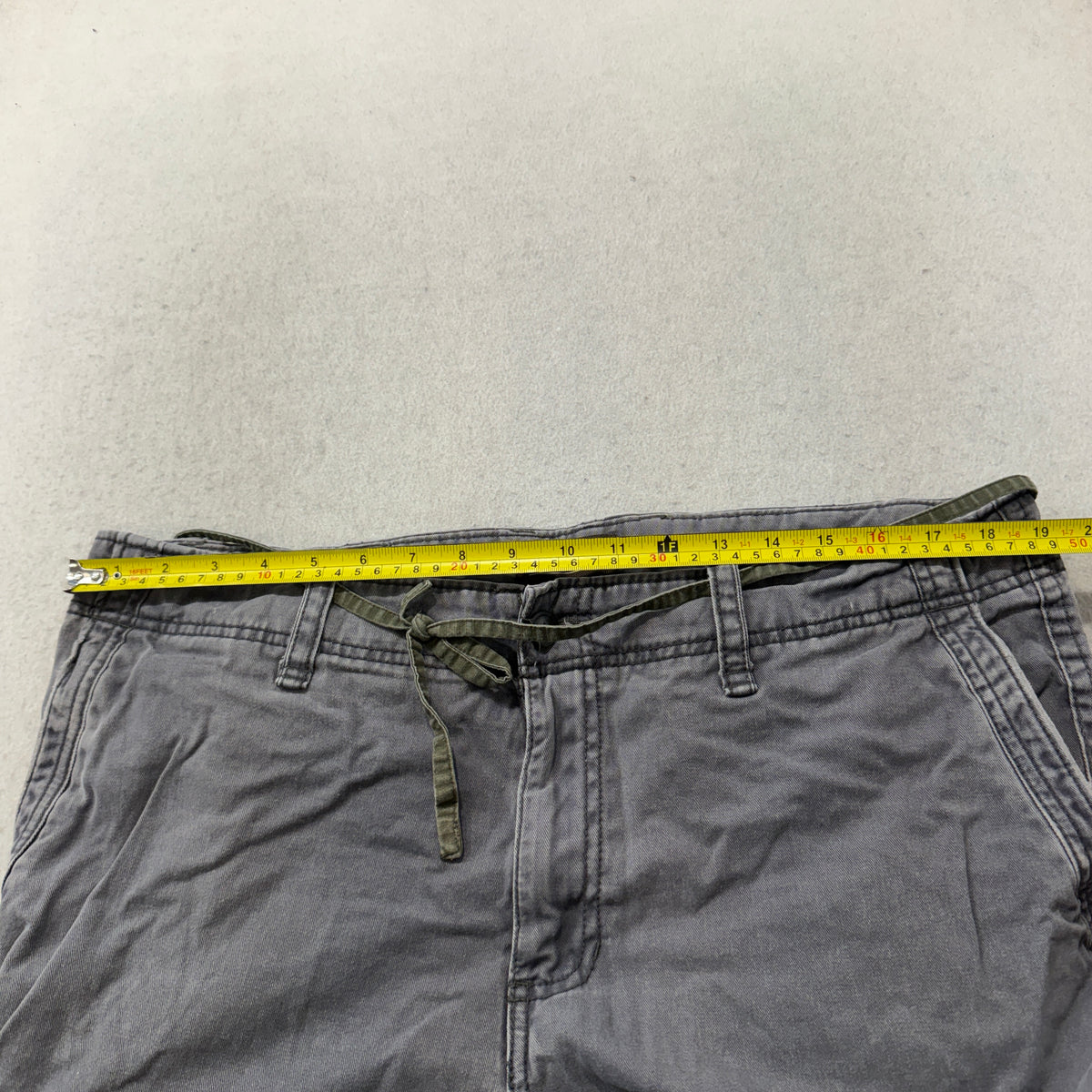 No Boundaries Cargo Pants Men's Gray Cotton Utility Pockets Relaxed Size 38x32 photo 4