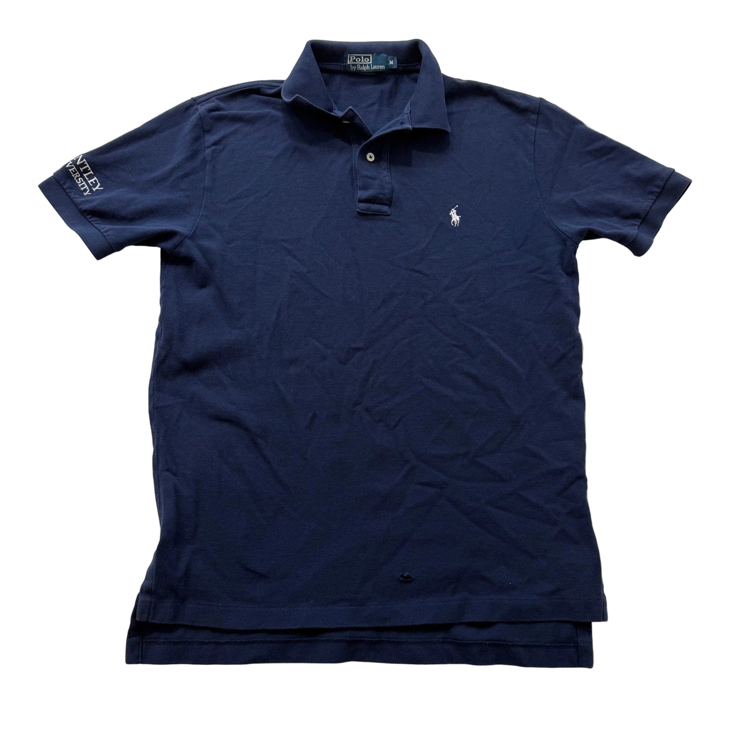 Polo by Ralph Lauren Men's Navy Blue Cotton Polo Shirt Short Sleeves Logo Size M