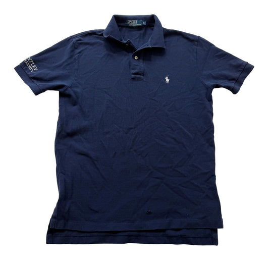 Polo by Ralph Lauren Men's Navy Blue Cotton Polo Shirt Short Sleeves Logo Size M