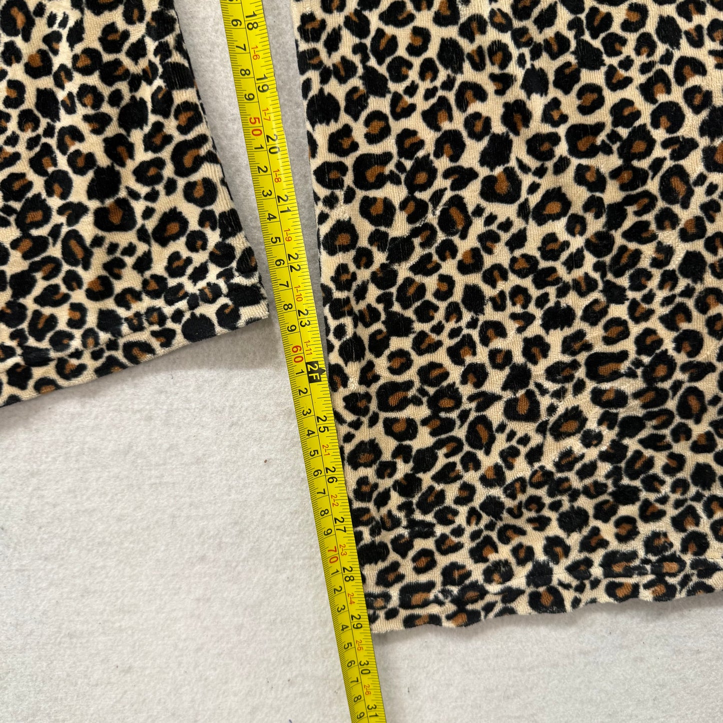 Vintage Juicy Couture Women's Leopard Print Velour Flared Track Pant Y2K Size S