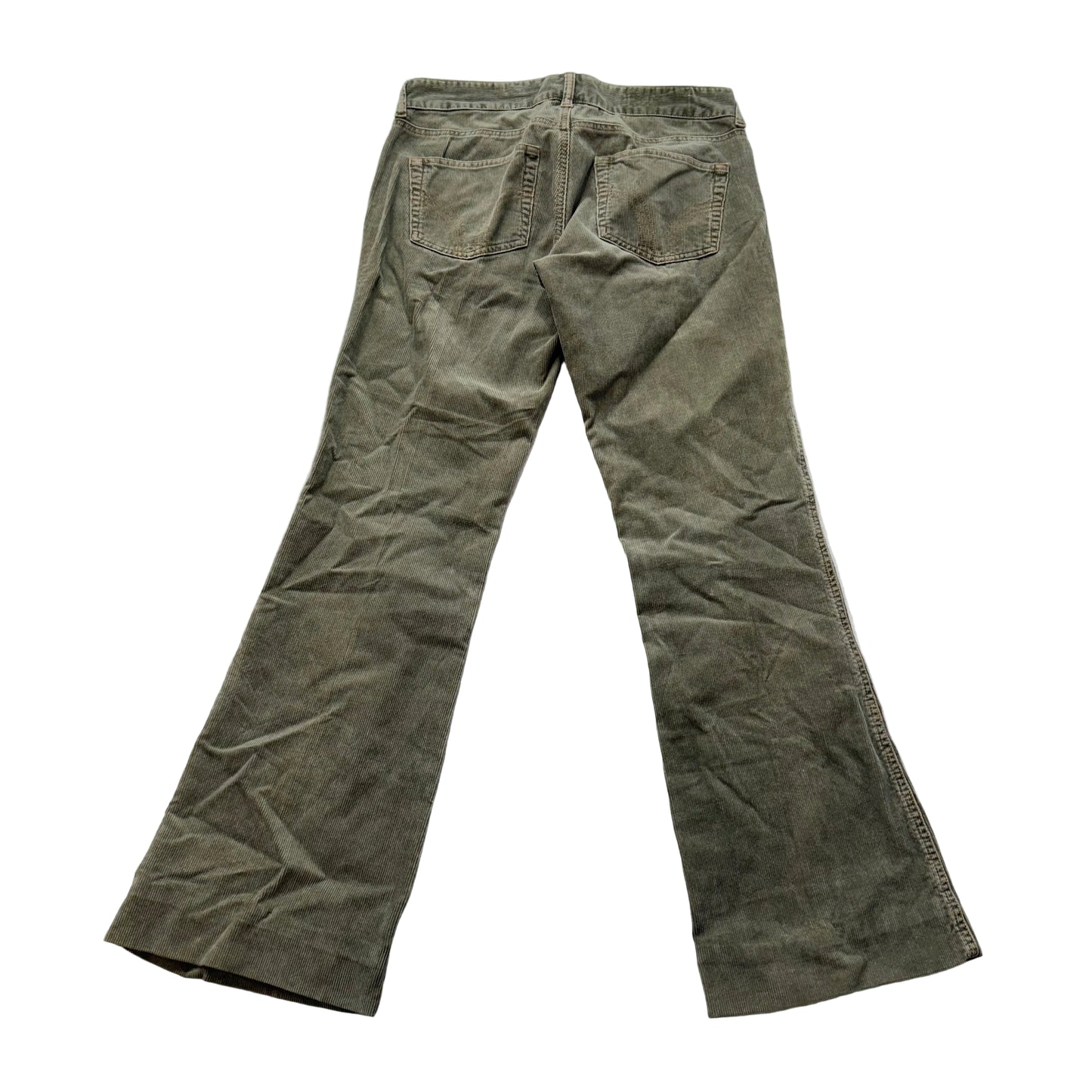 Hollister Women's Olive Green Corduroy Bootcut Pants 5-Pocket Design Size 5
