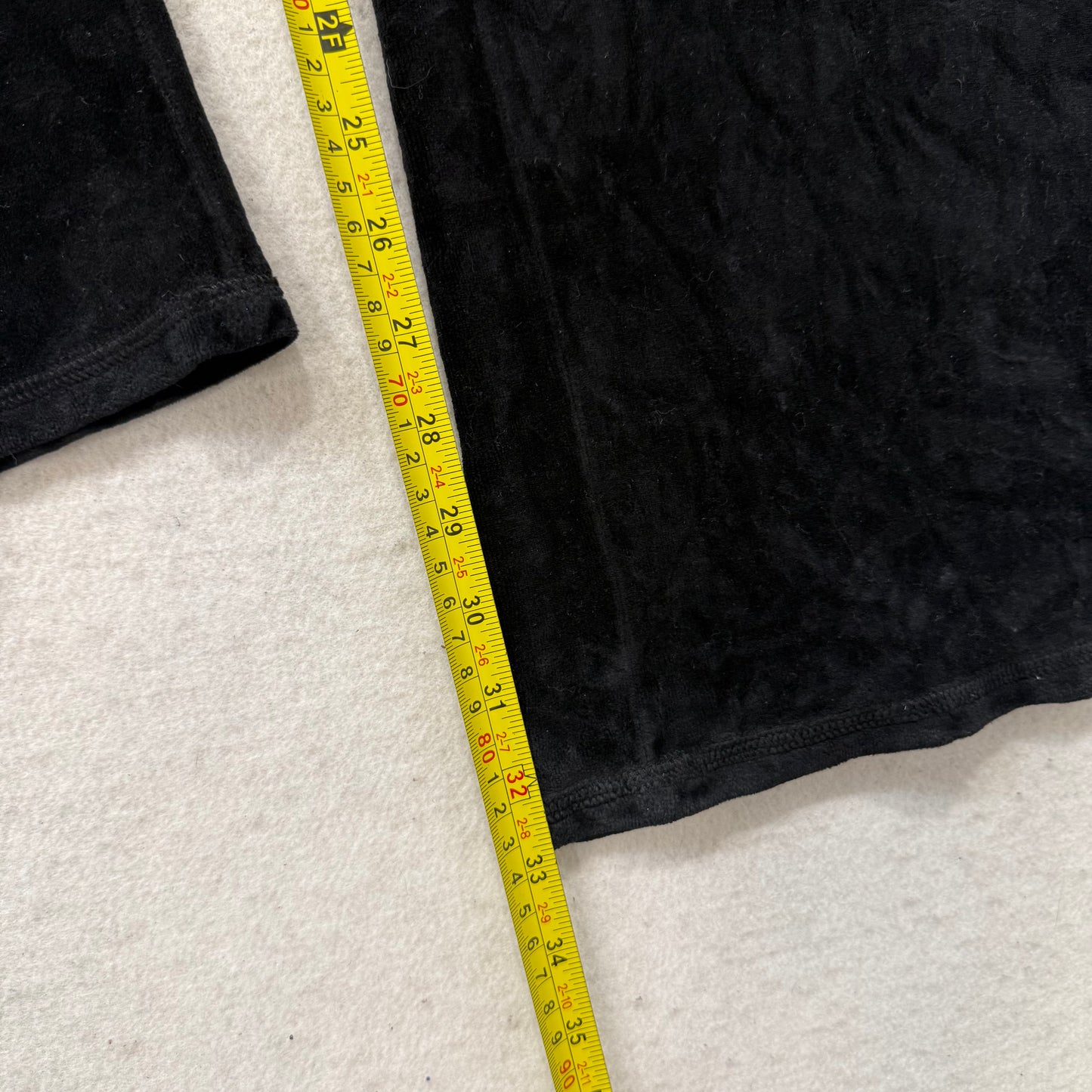 Juicy Couture Women's Black Velour Flared Wide Leg Track Pant Loungewear Size XL